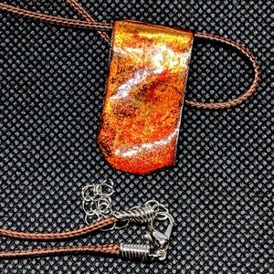 Handcrafted Vitreous Enamel Pendant Necklace